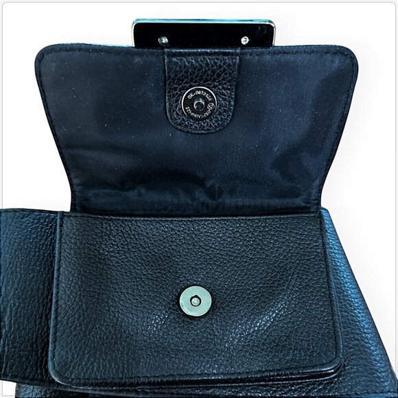 Worth Black Pebbled Leather Hip Utility Bag Pouch Purse Belt New NWOT Size XP main image 7